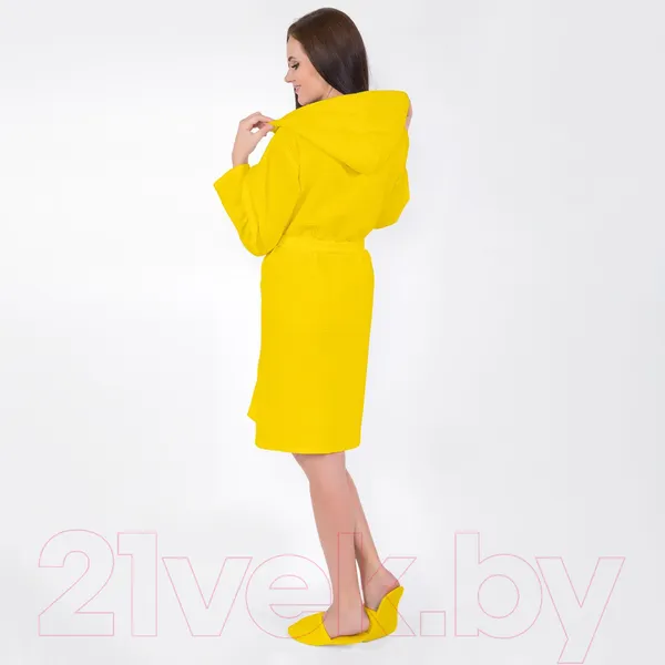 Изображение товара Халат АртПостель C капюшоном 012.16.11 (2XL/3XL, желтый)