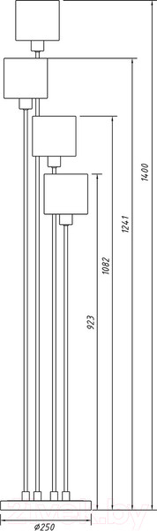 Изображение товара Торшер ESCADA 1109/4 (черный/золото)