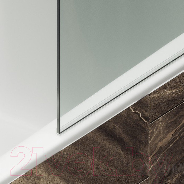 Изображение товара Стеклянная шторка для ванны MaybahGlass MGV-59-4ш (прозрачное стекло/хром глянцевый)