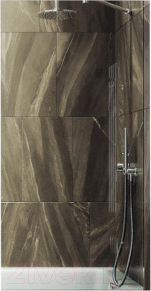 Изображение товара Стеклянная шторка для ванны MaybahGlass MGV-59-4ш (прозрачное стекло/хром глянцевый)