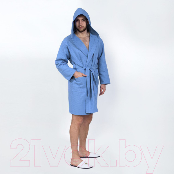Изображение товара Халат АртПостель C капюшоном 012.16.11 (5XL, голубой)