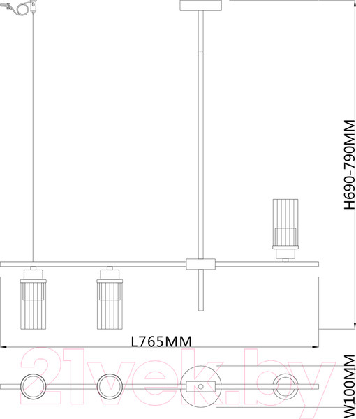 Изображение товара Люстра ESCADA 2100/3P (черный)