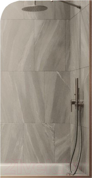 Изображение товара Стеклянная шторка для ванны MaybahGlass MGV-127-2у (бронзовое стекло/бронзовый)