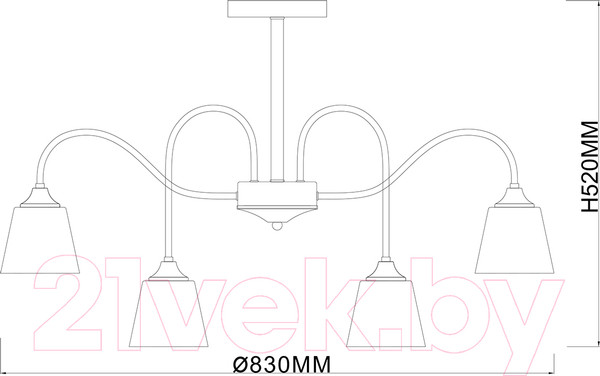 Изображение товара Люстра ESCADA 1147/8P (Black/Brass)