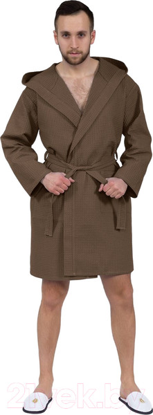 Изображение товара Халат АртПостель C капюшоном 012.16.11 (S/М, коричневый)