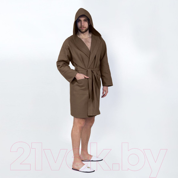 Изображение товара Халат АртПостель C капюшоном 012.16.11 (S/М, коричневый)