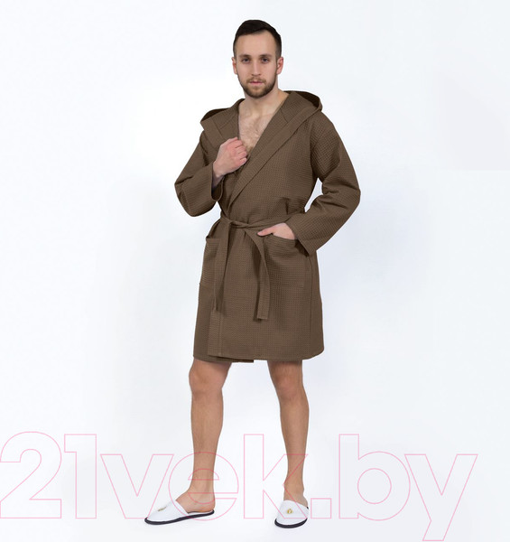 Изображение товара Халат АртПостель C капюшоном 012.16.11 (S/М, коричневый)