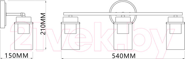 Изображение товара Бра ESCADA 2118/3A (Black/Brass)