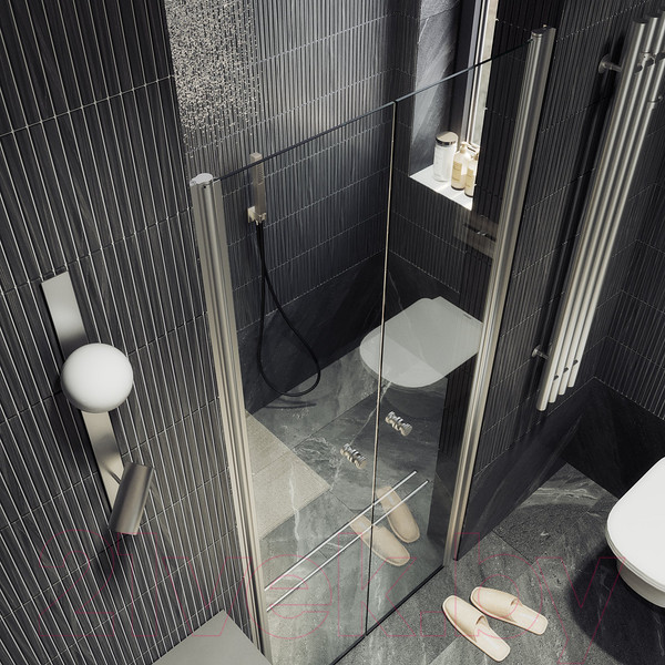 Изображение товара Душевая дверь MaybahGlass 198x99 / MGD-424-5 (прозрачное стекло/хром матовый)