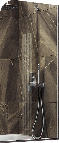 Изображение товара Стеклянная шторка для ванны MaybahGlass MGV-144-5у (прозрачное стекло/хром матовый)