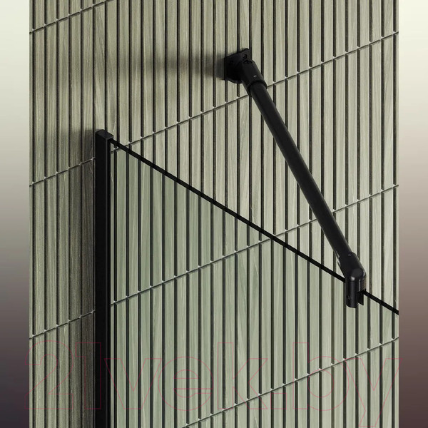 Изображение товара Душевая стенка MaybahGlass 195x89 / MGD-689-6у (прозрачное стекло/черный)