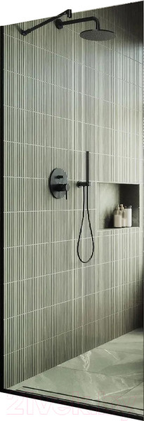 Изображение товара Душевая стенка MaybahGlass 195x89 / MGD-689-6у (прозрачное стекло/черный)