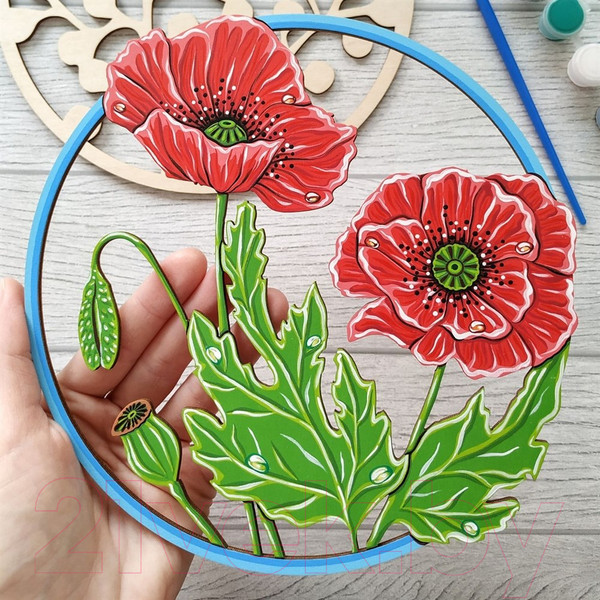 Изображение товара Набор для творчества Раскрась и подари Композиция. Полевые цветы / Dr-1016