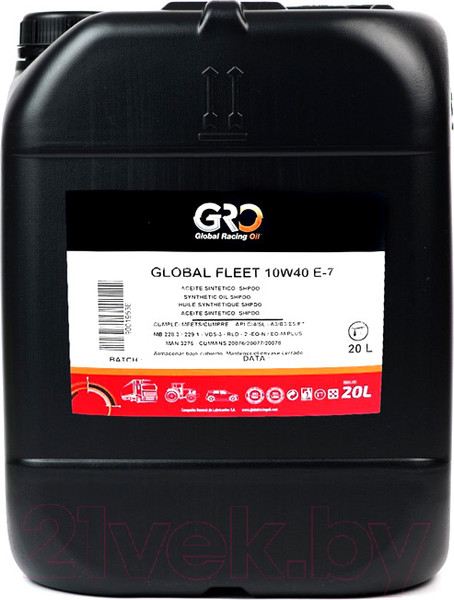 Изображение товара Моторное масло GRO Global Fleet 10W40 E-7 / 9001953 (20л)