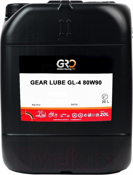 Изображение товара Трансмиссионное масло GRO Gear Lube GL-4 80W90 / 1038953 (20л)