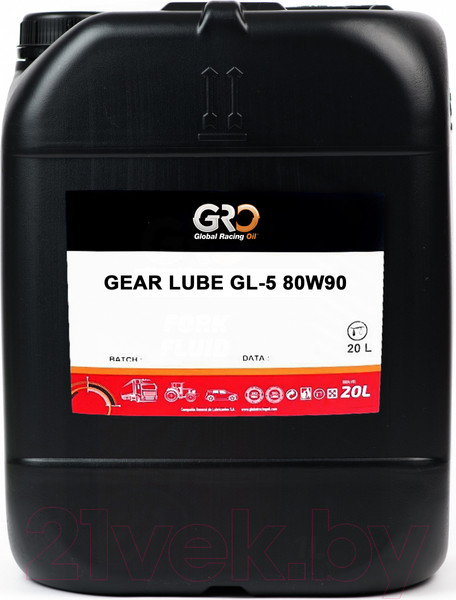Изображение товара Трансмиссионное масло GRO Gear Lube GL-5 80W90 / 1038153 (20л)