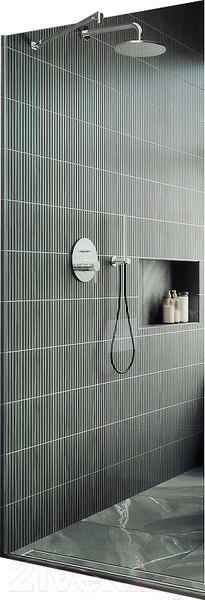 Изображение товара Душевая стенка MaybahGlass 195x109 / MGD-677-5у (прозрачное стекло/хром матовый)