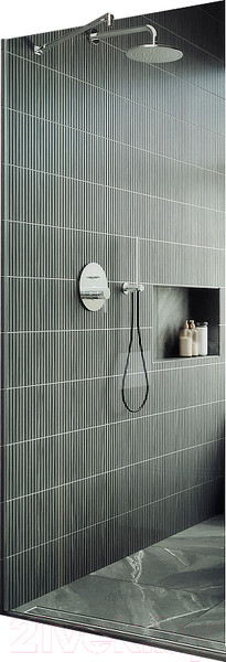 Изображение товара Душевая стенка MaybahGlass 195x79 / MGD-695-5у (прозрачное стекло/хром матовый)