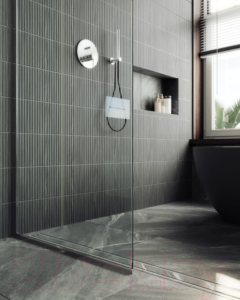 Изображение товара Душевая стенка MaybahGlass 195x89 / MGD-689-5у (прозрачное стекло/хром матовый)