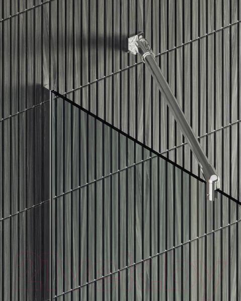 Изображение товара Душевая стенка MaybahGlass 195x89 / MGD-689-5у (прозрачное стекло/хром матовый)