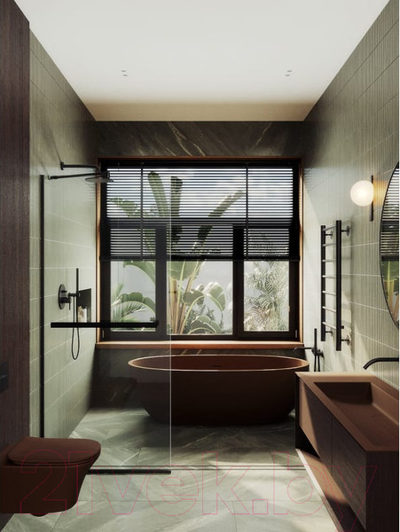 Изображение товара Душевая стенка MaybahGlass 195x109 / MGD-708-6у (прозрачное стекло/черный)