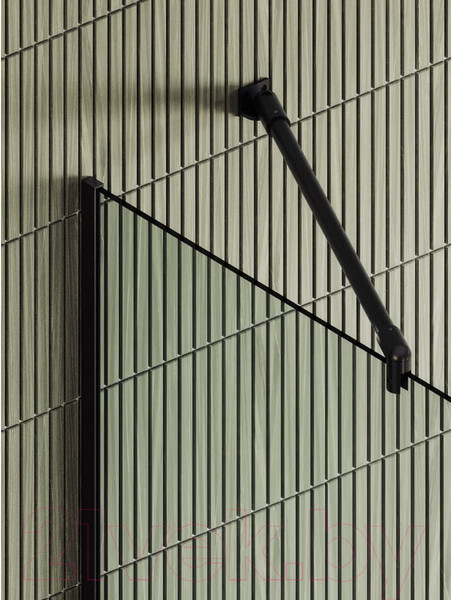 Изображение товара Душевая стенка MaybahGlass 195x109 / MGD-708-6у (прозрачное стекло/черный)