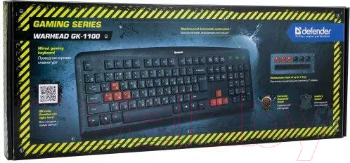Изображение товара Клавиатура Defender Warhead GK-1100 / 45700 (черный)