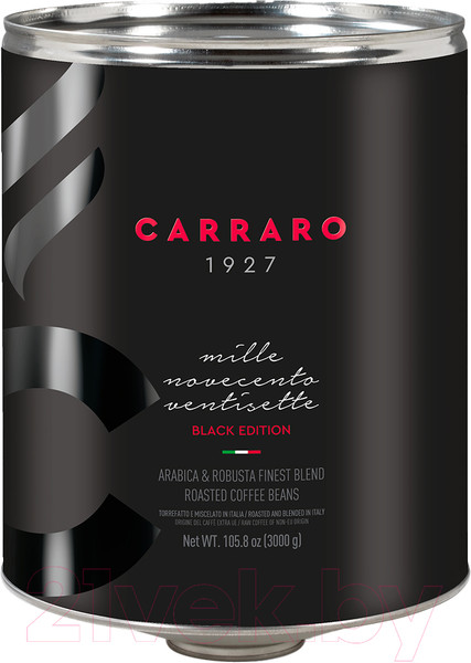 Изображение товара Кофе в зернах Carraro 1927 Black Edition / 150301 (3кг)