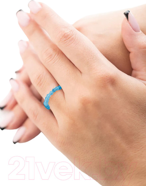 Изображение товара Кольцо Wolves Циркон 5612 (р.15-16, голубой)