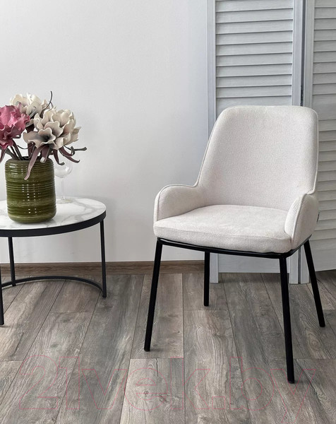 Изображение товара Стул M-City Brio / 629M05643 (cato-01 белый фактурная ткань/черный)