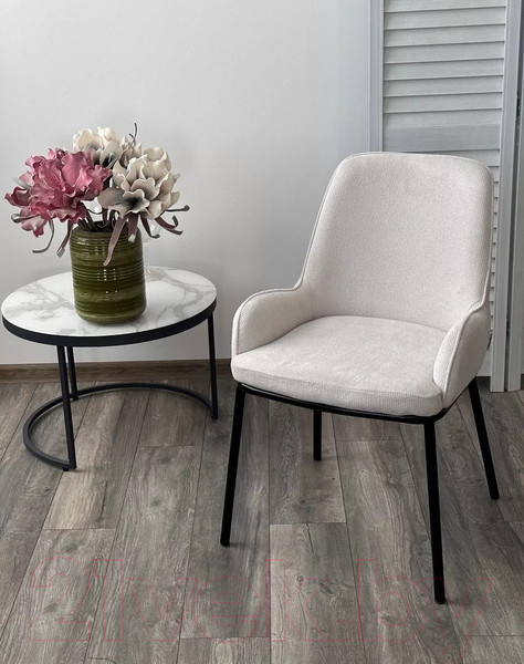 Изображение товара Стул M-City Brio / 629M05643 (cato-01 белый фактурная ткань/черный)