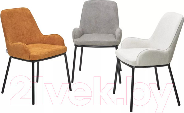 Изображение товара Стул M-City Brio / 629M05643 (cato-01 белый фактурная ткань/черный)