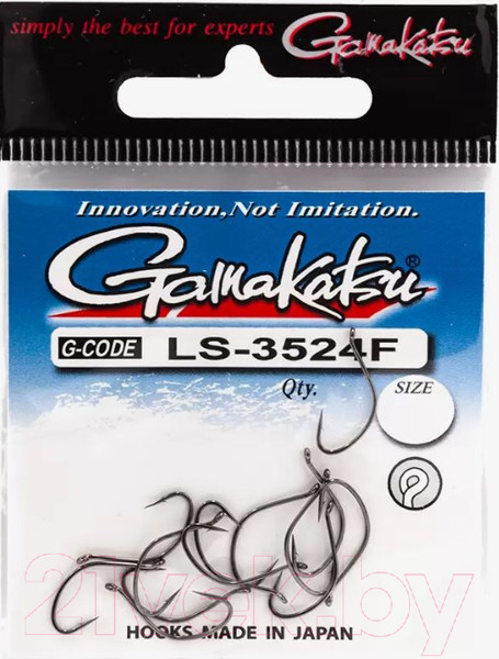 Изображение товара Набор крючков рыболовных Gamakatsu LS-3524F New Label Eyed Hooks Black 12 / 147933-012 (13шт)