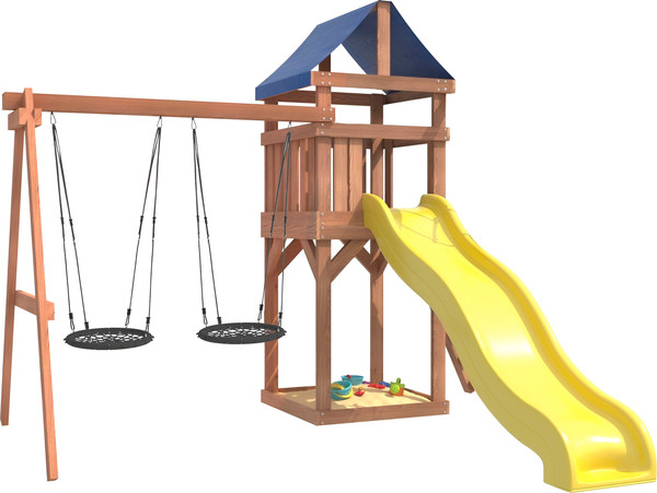 Изображение товара Игровой комплекс National Tree Company Классик с качелями гнездо 60см IgroWoods / ДКП-6