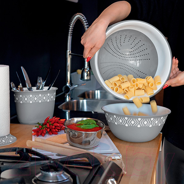 Изображение товара Миска Stefanplast 55102 (каменно-серый/белый)