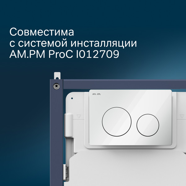 Изображение товара Кнопка для инсталляции AM.PM PrimeFit L I090101 (белый глянцевый)
