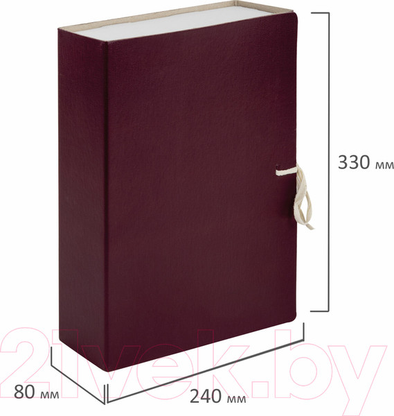 Изображение товара Коробка архивная Staff 126900 (бордовый)