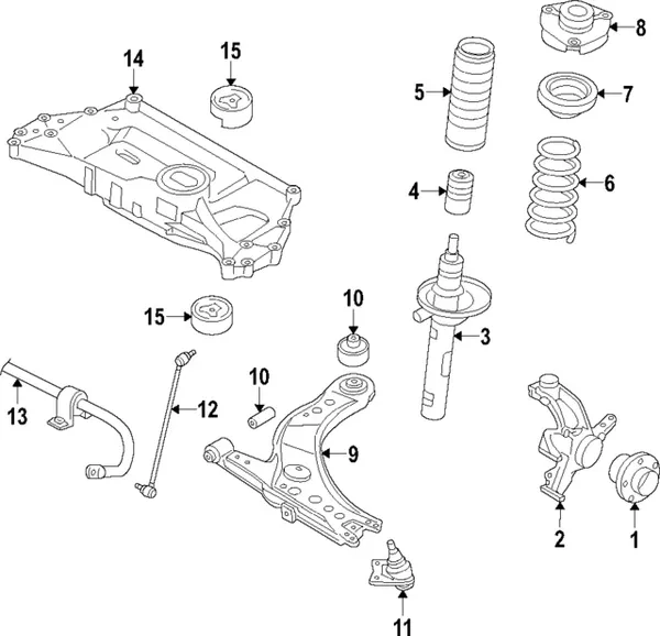 Изображение товара Сайлентблок рычага подвески Volkswagen 1K0407183P