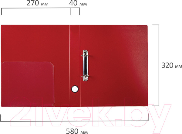 Изображение товара Папка для бумаг Brauberg Стандарт / 270480 (красный)