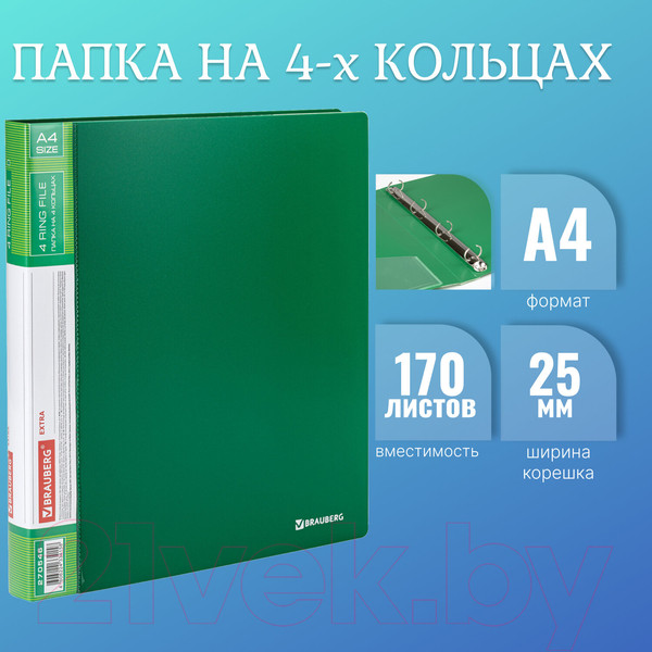 Изображение товара Папка для бумаг Brauberg Extra / 270546 (зеленый)