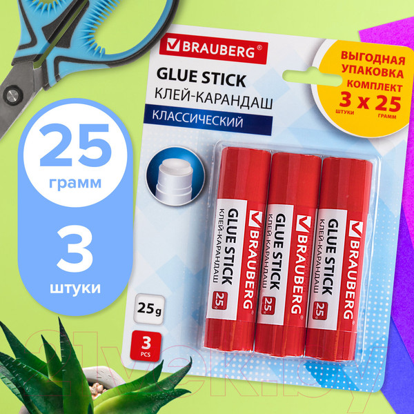 Изображение товара Клей-карандаш Brauberg 271306 (3шт)