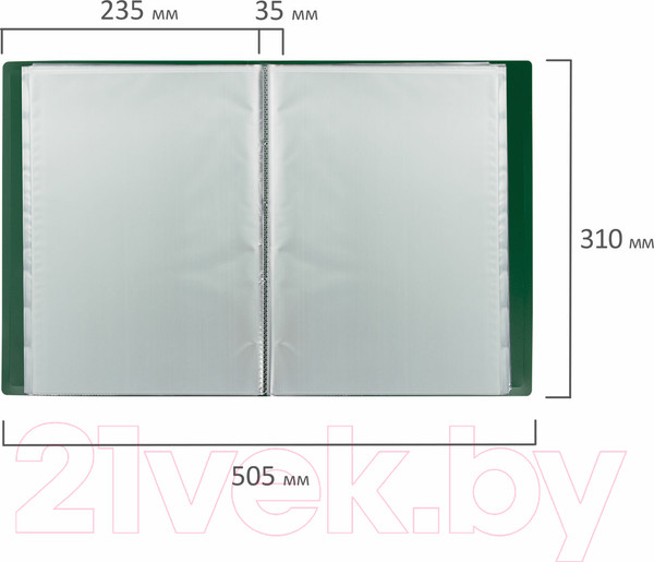 Изображение товара Папка для бумаг Brauberg Office / 271330 (зеленый)