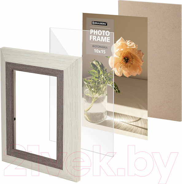 Изображение товара Рамка Brauberg Lambert / 391249 (слоновая кость/капучино)