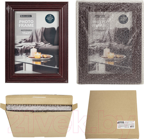 Изображение товара Рамка Brauberg Herzog / 391254 (вишня)