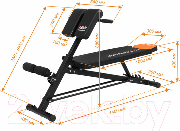 Изображение товара Скамья многофункциональная Alpin  Multi bench  G-14