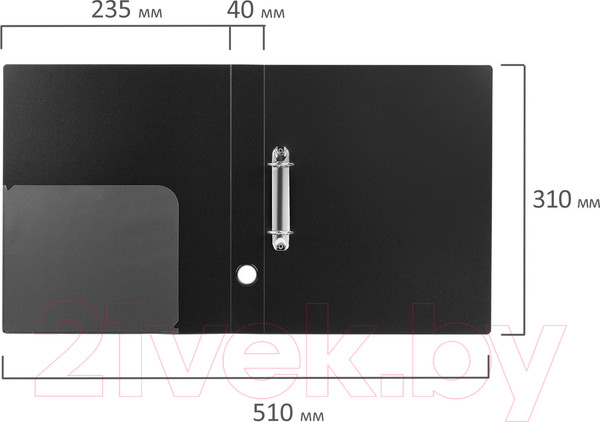 Изображение товара Папка для бумаг Brauberg Стандарт / 221618 (черный)