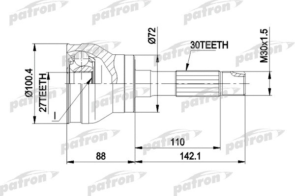 Изображение товара ШРУС Patron PCV1002