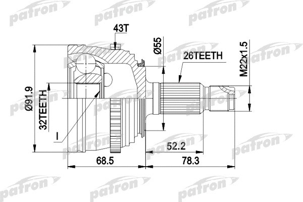 Изображение товара ШРУС Patron PCV1399