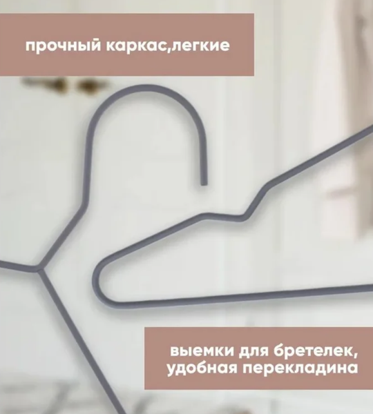 Изображение товара Набор пластиковых вешалок-плечиков Attribute Urban AHU501 (5шт)