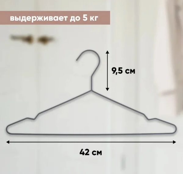 Изображение товара Набор пластиковых вешалок-плечиков Attribute Urban AHU501 (5шт)